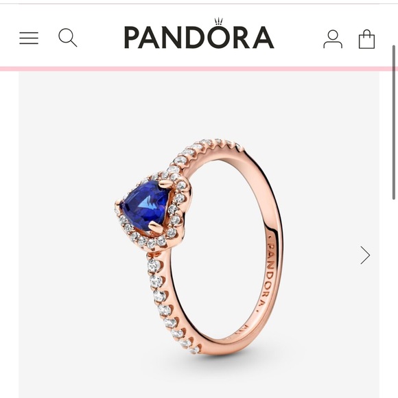 Sparkling Blue Elevated Heart Ring - Picture 6 of 12